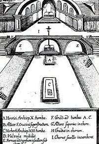 Místo původního hrobu sv. Norberta v Magdeburku (do roku 1626)