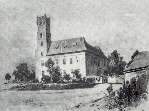 Škvořetický zámek koncem 19. století